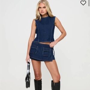 Lioness Blue Mini Skirt